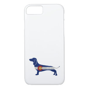 Case-Mate iPhone Case Dachshund Chien race Colorado Drapeau Silhouette