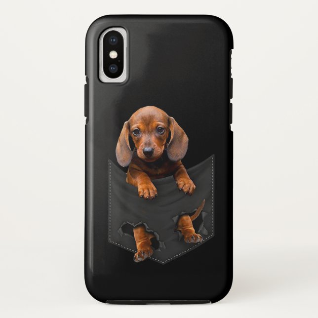 Coques Case-Mate iPhone Dachshund Dans Ma Poche Dachshund Weiner Chien Cad (Dos)