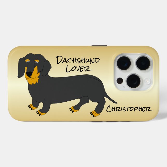 Coques Case-Mate iPhone Dachshund Design personnalisé (Verso (horizontal))