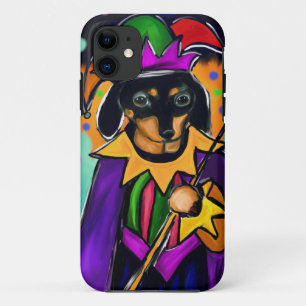 COQUE iPhone 11  DACHSHUND MARDI GRAS