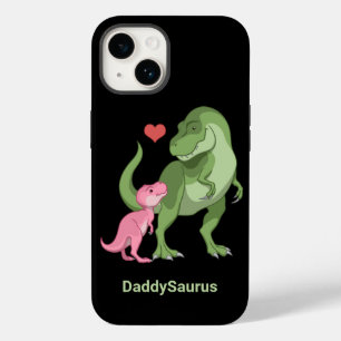 Coque Pour iPhone 14 DaddySaurus Tyranosaurus Rex & Baby Girl Dino