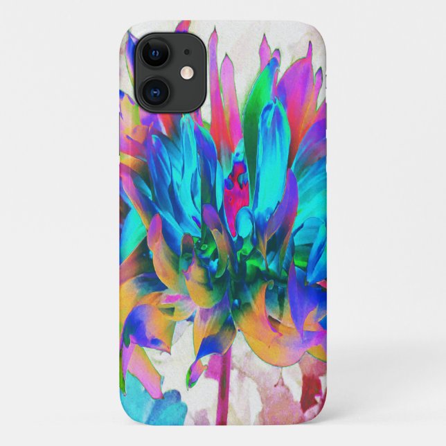 Coques Case-Mate iPhone Dahlia de Cactus Arc-en-ciel Aquarelle Époustoufla (Dos)