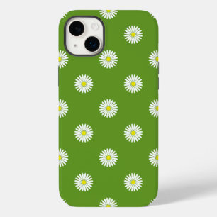 Coque Pour iPhone 14 Plus Daisies Motif illustratif sur Vert