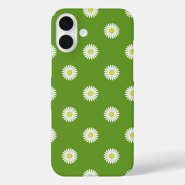 Coques Case-Mate iPhone Daisies Motif illustratif sur Vert (Verso)