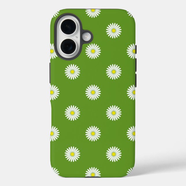 Coques Case-Mate iPhone Daisies Motif illustratif sur Vert (Verso)
