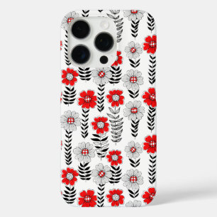 Coques iPhone 16 Pro Daisy dessine des gribouillis en rouge et noir