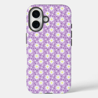 Coque Pour iPhone 16 daisy dots lilac