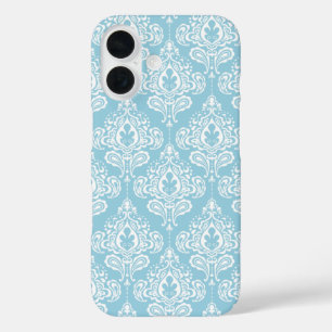 Coque Pour iPhone 16 Damas bleu
