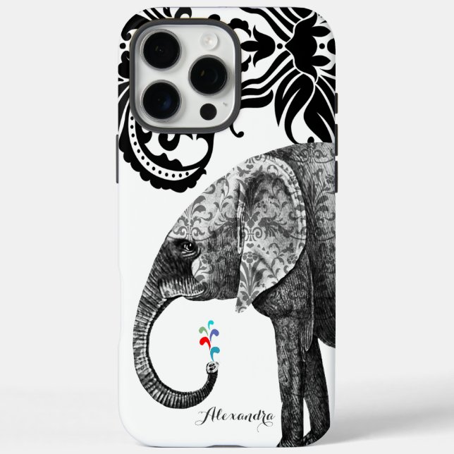 Coques Case-Mate iPhone Damas Eléphant Personnalisé (Verso)