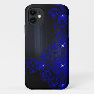 Coques Pour iPhone Damas foncé bleu