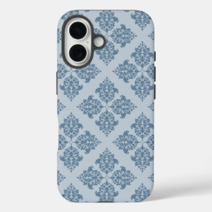 Coque Pour iPhone 16 Damas marocain gris français