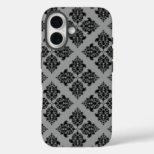 Coque Pour iPhone 16 Damas marocaine noire