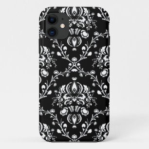 Coque iPhone 11 Damas noir et blanc