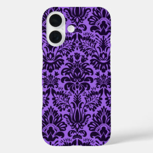 Coques iPhone 16 Damas violet et noir