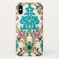 Damask Floral Patterns Plum Turquoise