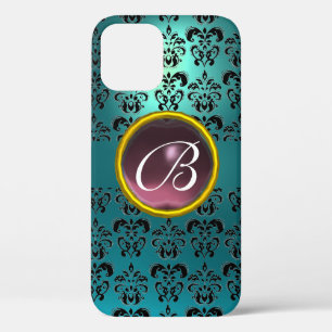 Etui iPhone Case-Mate DAMASK GEM MONOGRAM bleu violet