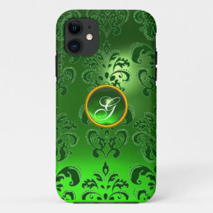 Coque Case-Mate Pour iPhone DAMASK GEM MONOGRAS vert