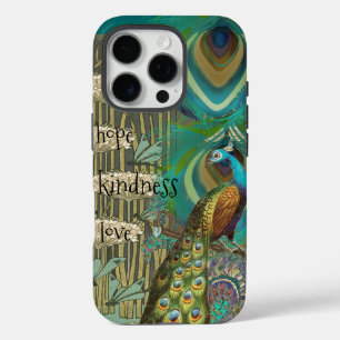 iPhone 16 Pro Case Damask Peacock & Feather You Choose Color
