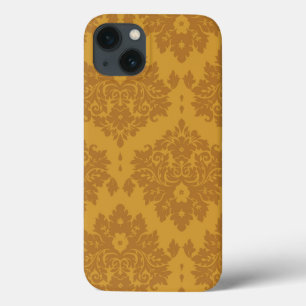 iPhone 13 Case Damassé d'or de luxe
