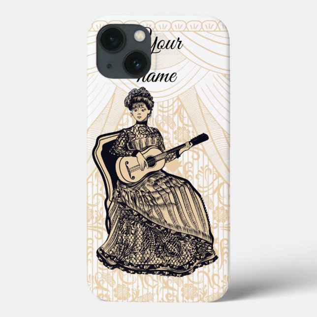 Coques Case-Mate iPhone dame avec guitare (Verso)