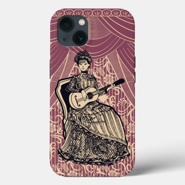 Coques Case-Mate iPhone Dame avec guitare (Verso)