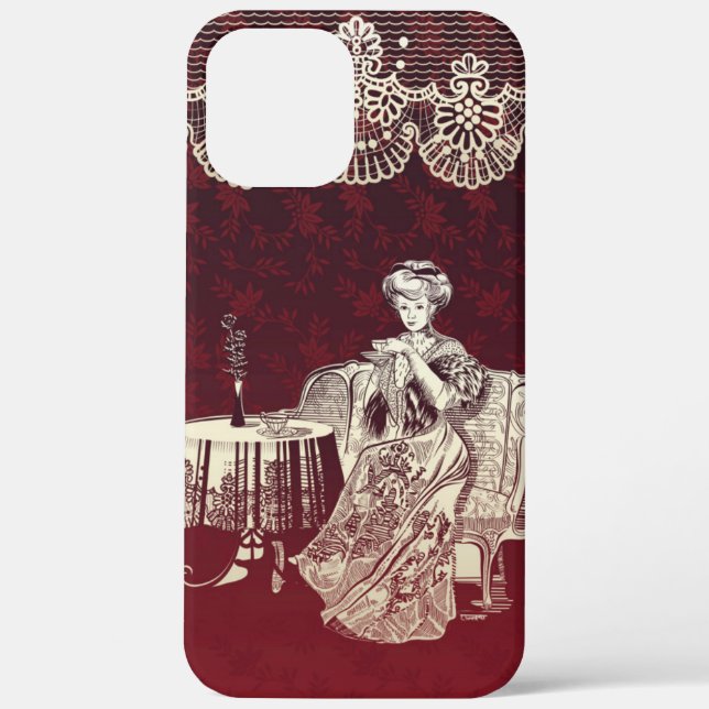 Coques Case-Mate iPhone dame boit du thé (Verso)