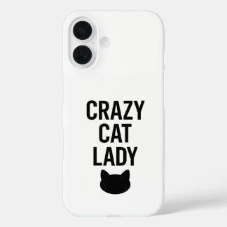 Coque Pour iPhone 16 Dame de chat fou - Drôle cadeau Amoureux des chats