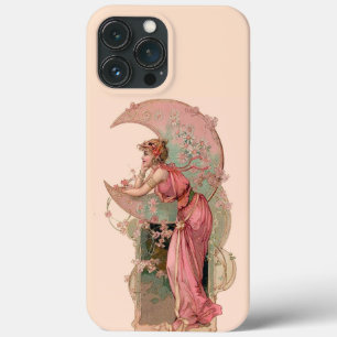 Case-Mate iPhone CASE DAME DE LA LUNE AVEC FLEURS EN ROSE