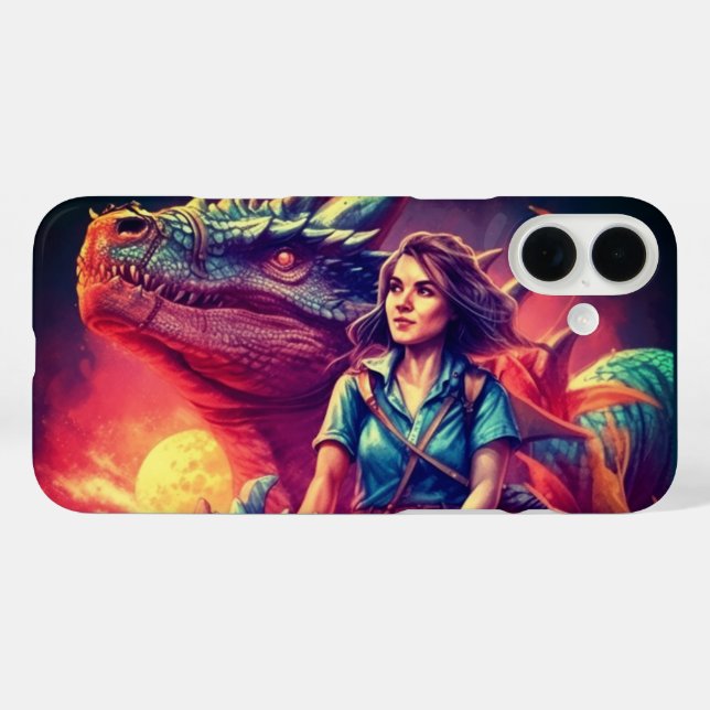 Coques Case-Mate iPhone Dame Dragon (Verso (horizontal))