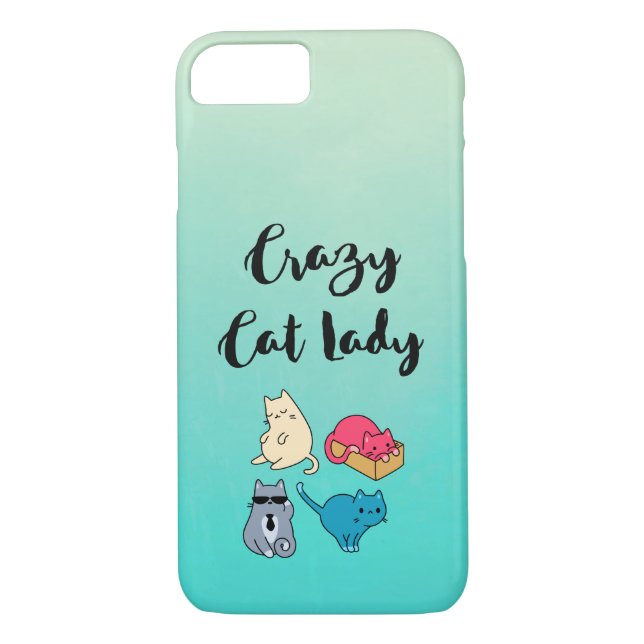 Coques Case-Mate iPhone Dame du chat fou et 4 chats mignons (Dos)