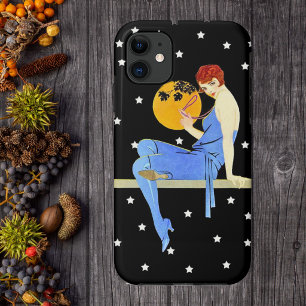 Coque iPhone 11 Dame Flapper Vintage des Années 1920 Cheveux Rouge