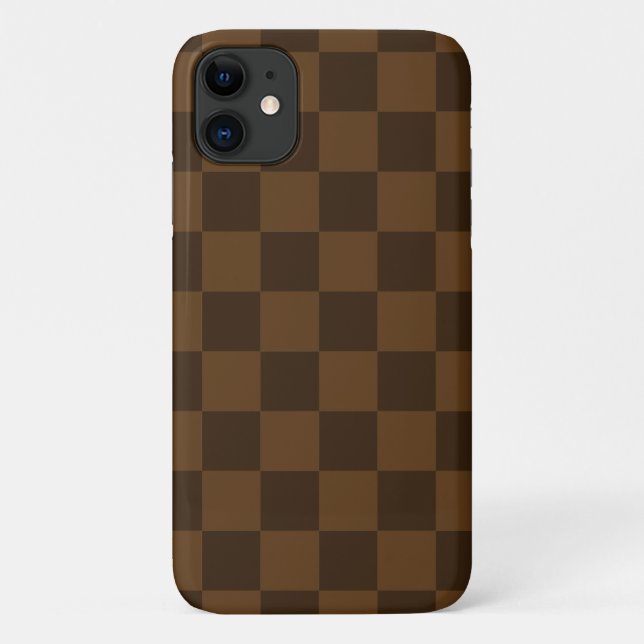 Coques Case-Mate iPhone Damier marron (Dos)