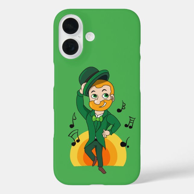 Coques Case-Mate iPhone Dancing leprechaun, dessin animé de la Saint Patri (Verso)