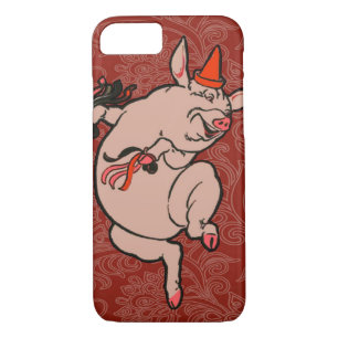 Coque iPhone 8/7 Dancing Pig Antique Cute Danseuse
