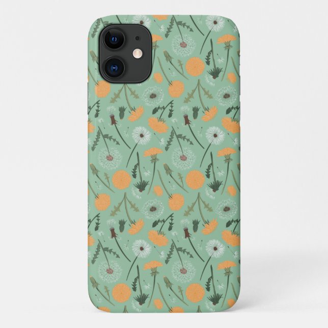 Coques Case-Mate iPhone Dandelion Fleurs Orange Floral Modèle (Dos)