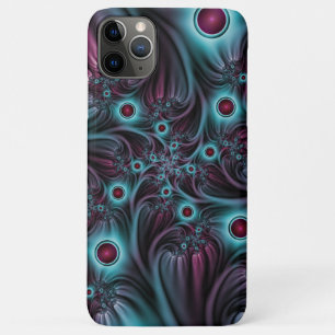Case-Mate iPhone Case Dans la profondeur Bleu rose Abstrait Fractal Art