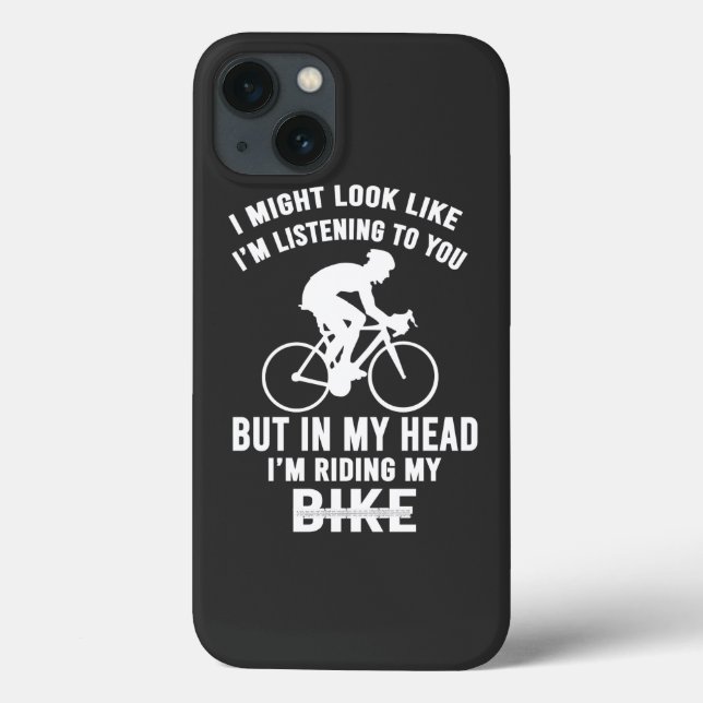 Coques Case-Mate iPhone Dans ma tête à vélo T-shirt (Verso)