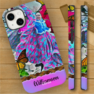 Coque Pour iPhone 14 Danse avec Fleurs et Papillons PV01
