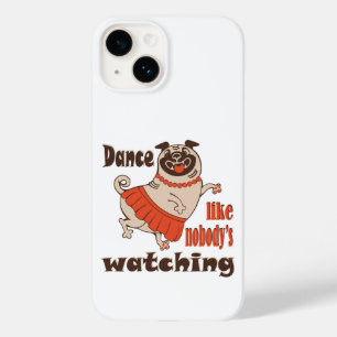 Coque Pour iPhone 14 Danse comme personne ne regarde poule Carlin chien