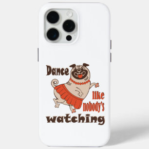 Coque iPhone 15 Pro Max Danse comme personne ne regarde poule Carlin chien