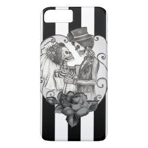 Case-Mate iPhone Case Danse de mariage d'amour de squelette rayé