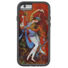 Danse persane de femme avec l'oiseau et le vin