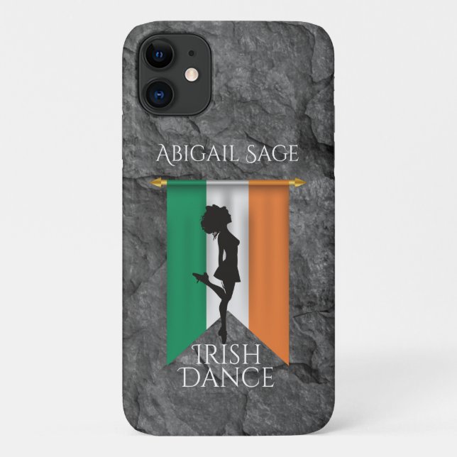 Coques Case-Mate iPhone Danseur irlandais personnalisé - Drapeau irlandais (Dos)