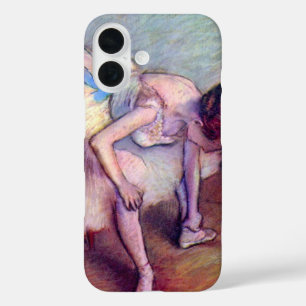 Coques iPhone 16 Danseuse assise par Edgar Degas, Art de ballet vin