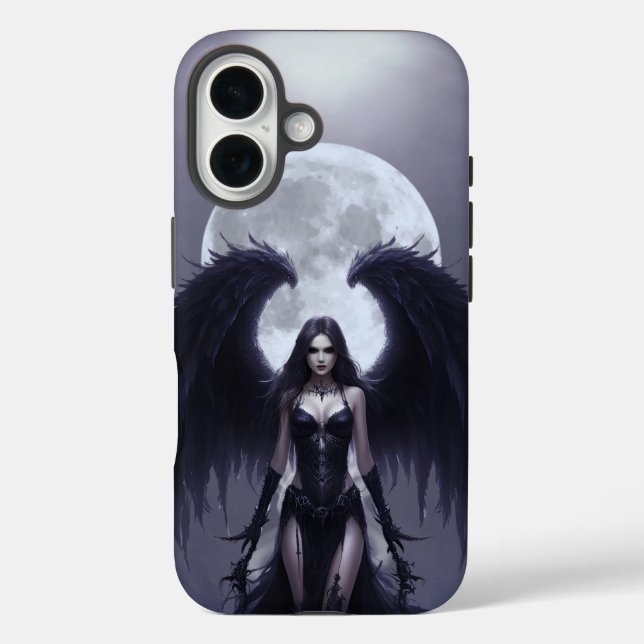 Coques Case-Mate iPhone Dark Angel Gothic Moon - Mystical Imaginaire Art (Verso)