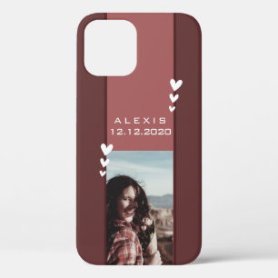 Case-Mate iPhone Case Date de naissance rappel Modèle photo Bourgogne ro