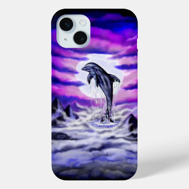 Coques Case-Mate iPhone Dauphin clair de lune (Verso)