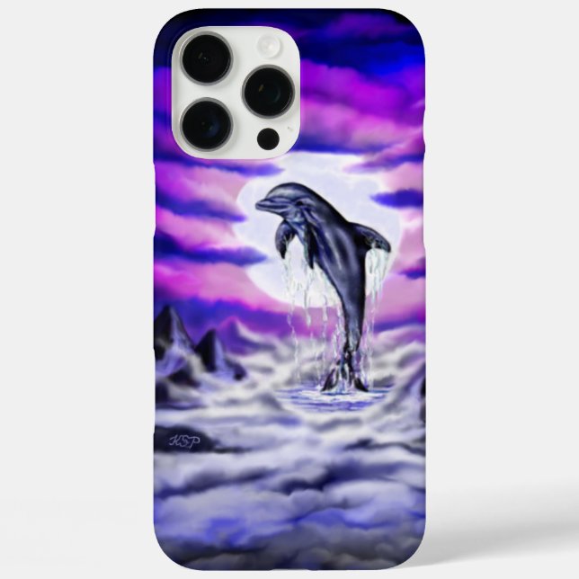 Coques Case-Mate iPhone Dauphin clair de lune (Verso)
