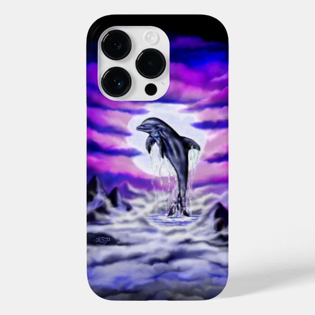 Coques Case-Mate iPhone Dauphin clair de lune (Verso)