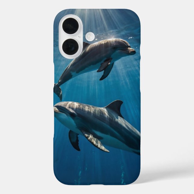 Coques Case-Mate iPhone Dauphins bleu profond (Verso)